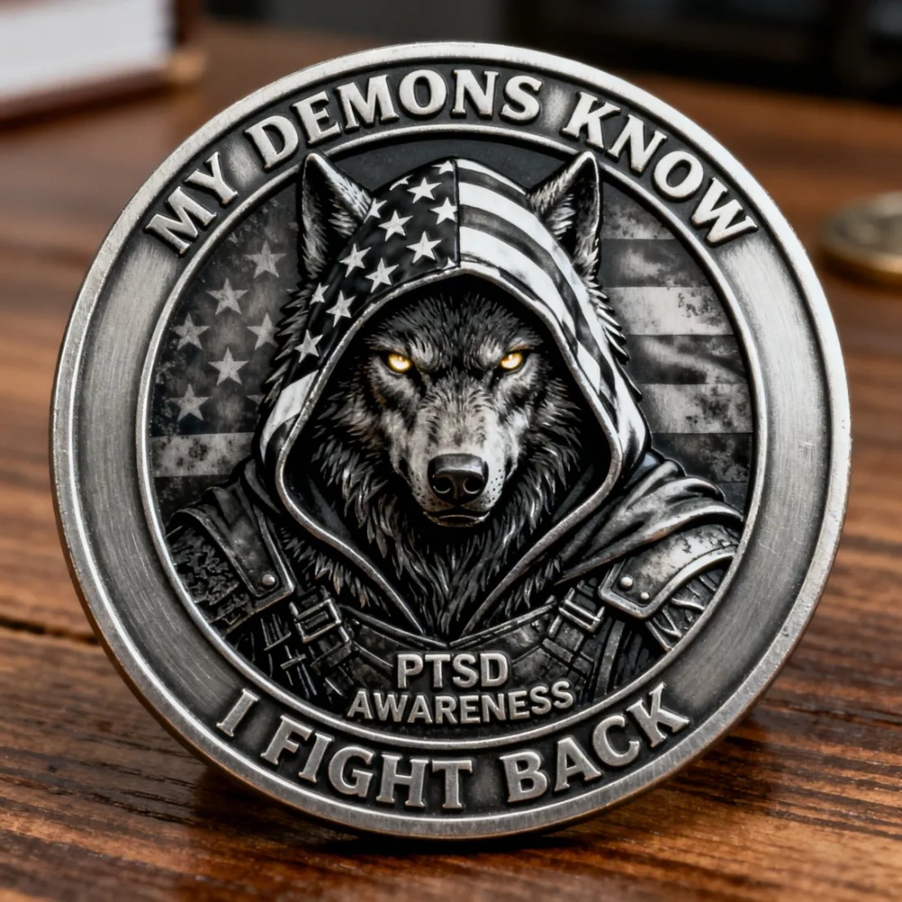 TEMU This Double-sided Challenge Coin For A Gift, Ideal For Occasions Like Christmas, Halloween, And Valentine's Day, As Well As A Collectible For