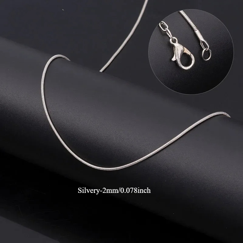 Image of 1-2mm Steel Snake Necklace, Golden-plated Vintage Titanium Steel Jewelry Trendy Accessory Gift