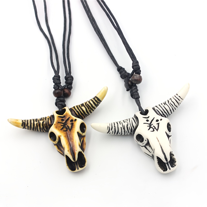 TEMU couple à pendentif tête de crâne style hip-hop avec cordon rétractable ; chaîne ajustable pour pull automne/hiver ; accessoire stylé pour boîtes