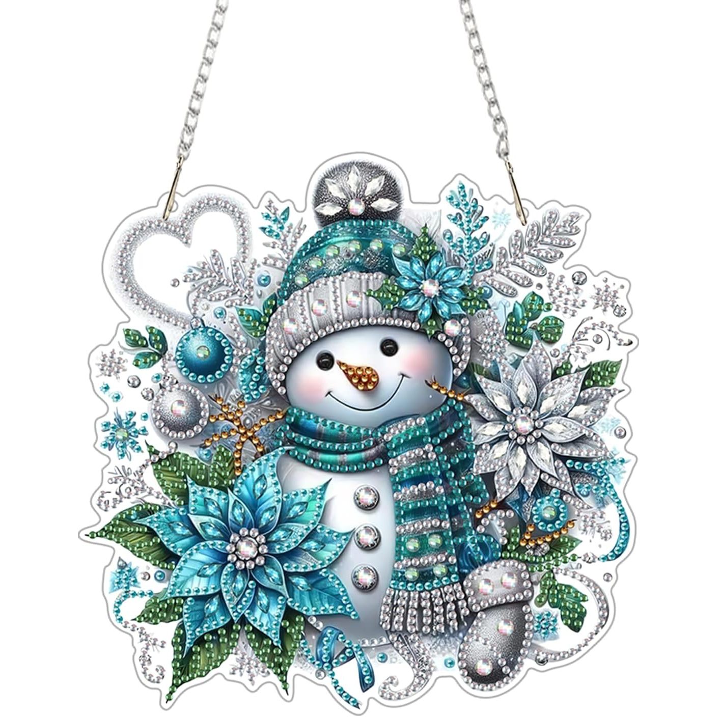 TEMU Kits de de Noël pour adultes, Attrape-soleil suspendu en acrylique | Kits de de Noël avec perles pour adultes, Suspension de spéciale à faire