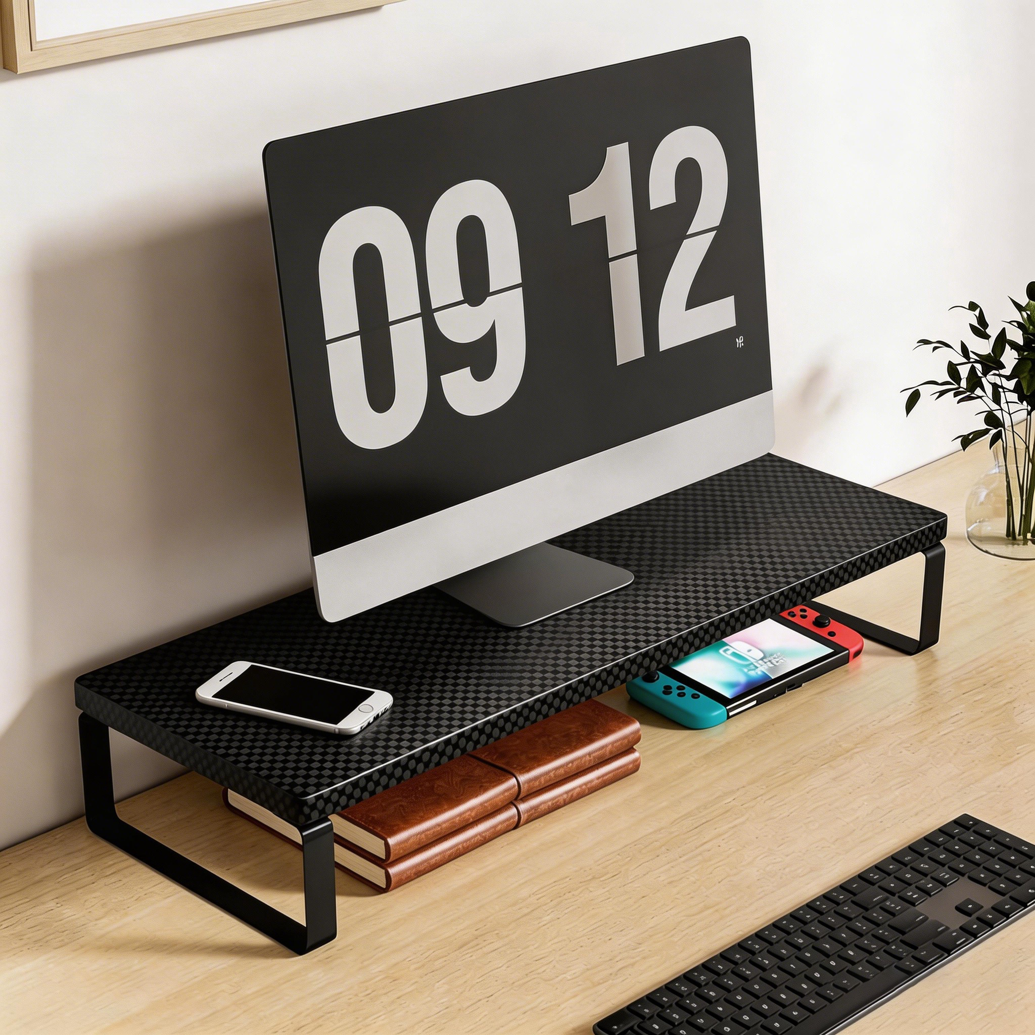 Modern Multi-functional Display Stand, Spacious Storage Shelf, Sturdy Metal Frame, With Storage And Organization Function, Durable Practical Shelf, Space- Desktop Storage Shelf