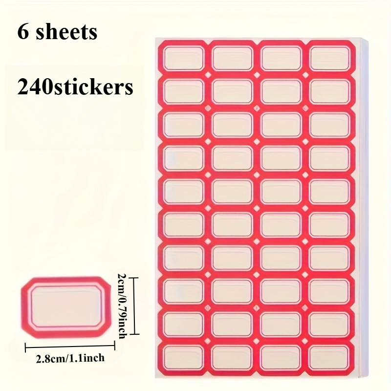 TEMU 240pcs Reused And Removable Food Storage Labels, And Oil-proof Self-adhesive Blank Stickers, Date Stickers Are Suitable For Seasoning Tanks,
