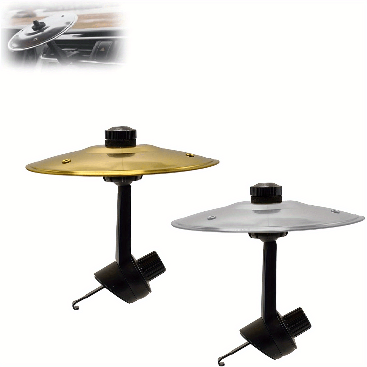 Car Air Vent Cymbal & Drum Toy – Fun Crash Cymbal Decor For Your Car Dashboard, Makes Driving Entertaining