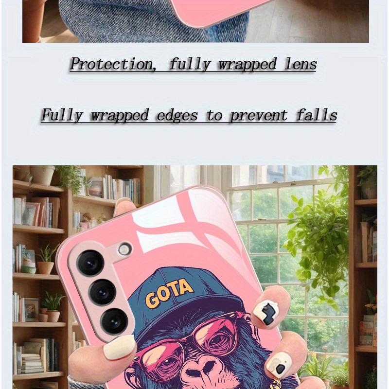 eye gorilla pink full coverage protective glass mobile phone