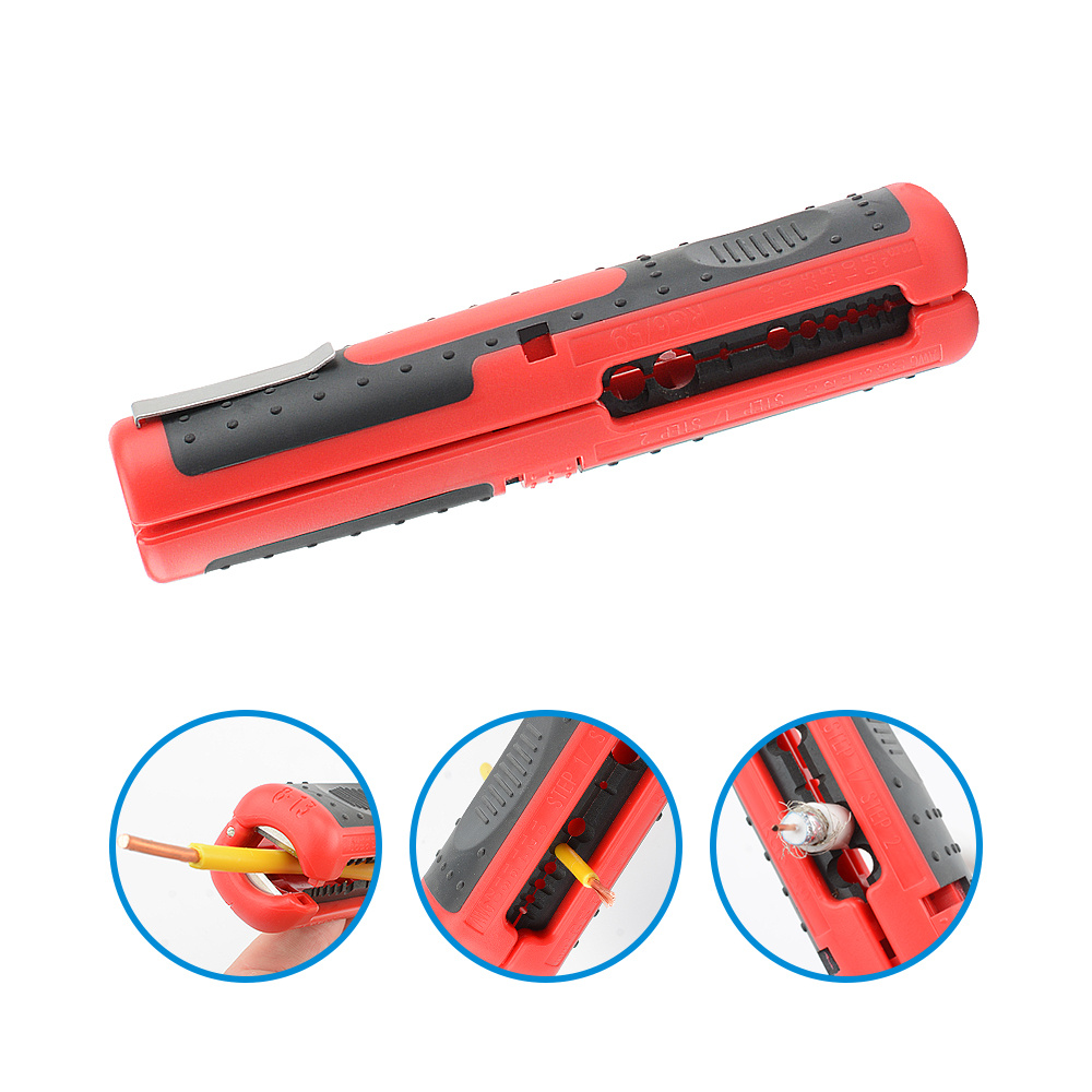 

Ergonomic Cable Stripping & Cutting Tool - Portable, Plastic Manual Wire Stripper With Non-slip And Adjustable Control For Efficient Wire Stripping, Wire Stripping Tool