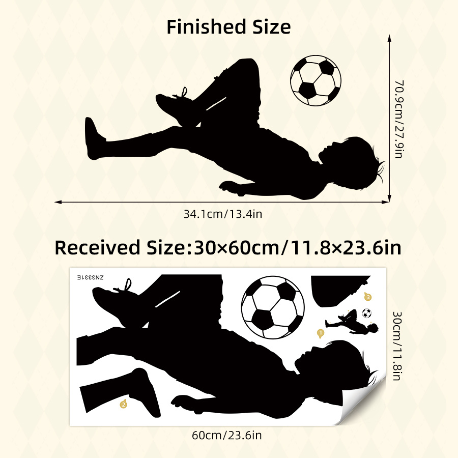 E-shop PVC Wandaufkleber mit schwarz-weißer Silhouette, zum Dekorieren von Kinderzimmern, Schlafzimmern, Wohnzimmern und , besonders für Jungen, die