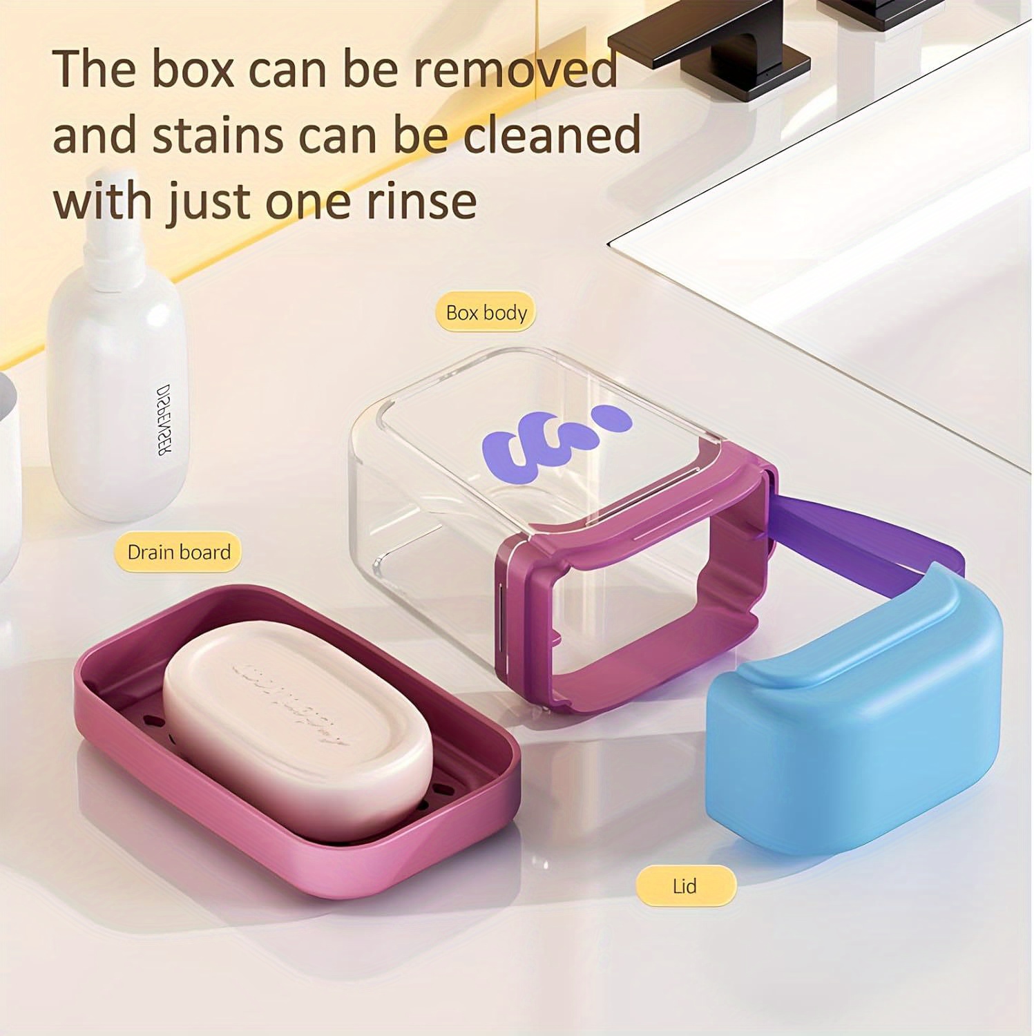 1pc dopamine portable travel mini soap box travel soap - Temu Kuwait