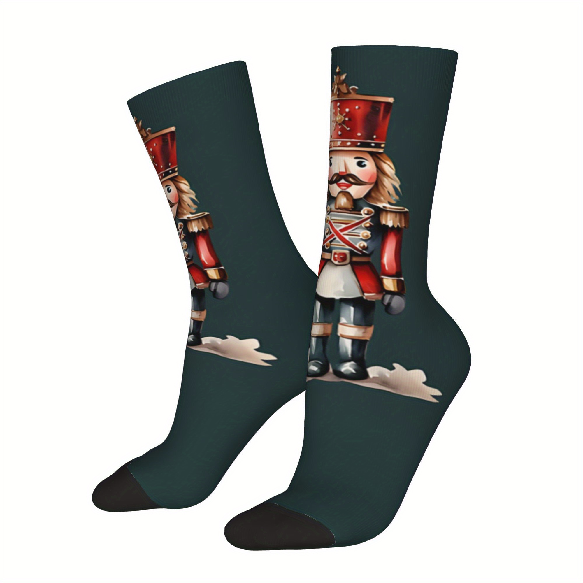 

Nutcracker-inspired Hip Hop Socks For - Fun Novelty Crew Socks, Breathable Polyester