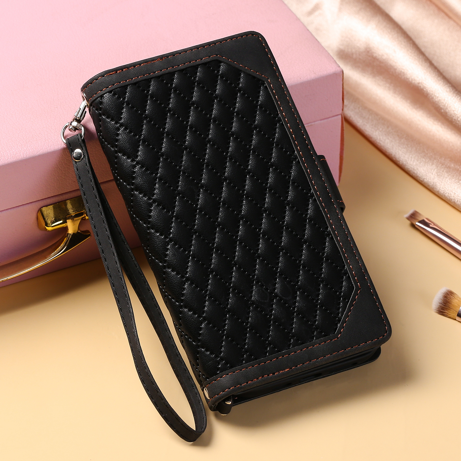 TEMU Phone Case - Luxurious Multi-functional Phone Case With A Short Strap And Card Slots, Designed For Men And Women, Compatible With For Iphone