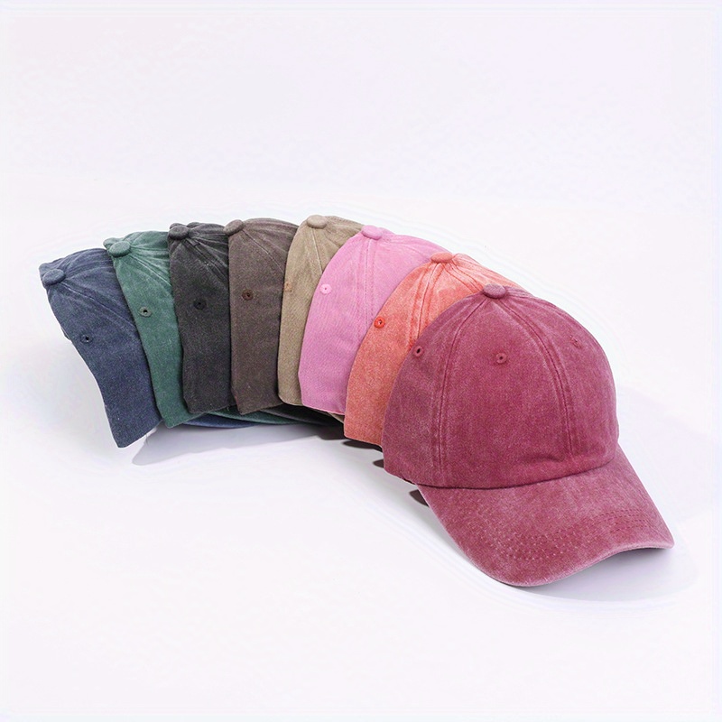 Men' & Women' Breathable Washed Baseball Cap with Cross Embroidery - Adjustable Outdoor Hat Suitable for, Casual Wear & Hot Climates - Soft Comfortable Cap