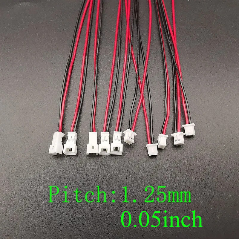 20 paires de connecteurs mâles et femelles Micro JST de 1,25 mm, connecteur Mini Micro JST à 2 broches/3 broches avec câbles de 100 mm pour carte de circuit imprimé, etc.(3Pin
