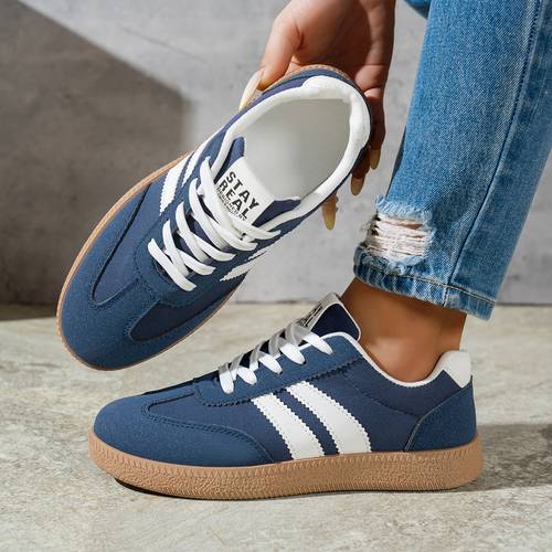 womens vintage sneakers low top lace up round toe soft synthetic upper rubber sole cushioned sole suitable for daily campus wear casual outfits minimalist solid color women shoes