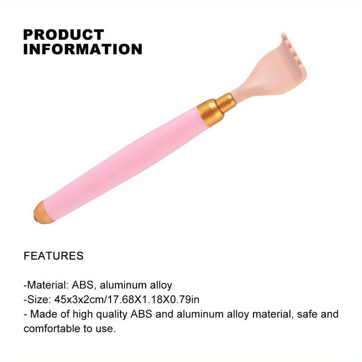 extendable back scratcher portable telescopic non     massage tool with ergonomic handle durable metal construction for home   use back massager   sturdy metal parts Product details 3