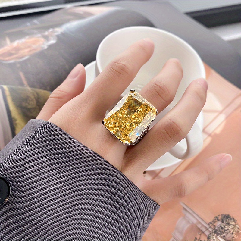 925 Silvery Faux Luxury Ring for Men and Women