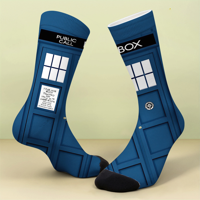 TEMU A Pair Of Printed Sockspublic Socks - Editionsoft, Comfortable, And Breathable, This Is A , Cute, And Crazy Gift Suitable For Daily Wear Such As