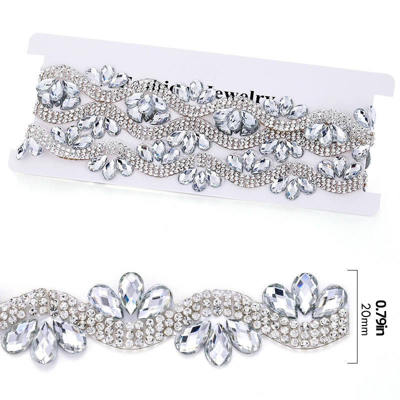 TEMU de diamantes de con fijación térmica de que mide 91.5Cm (36.02In) para prendas de vestir, bolsos, vestidos de novia y manualidades en colores