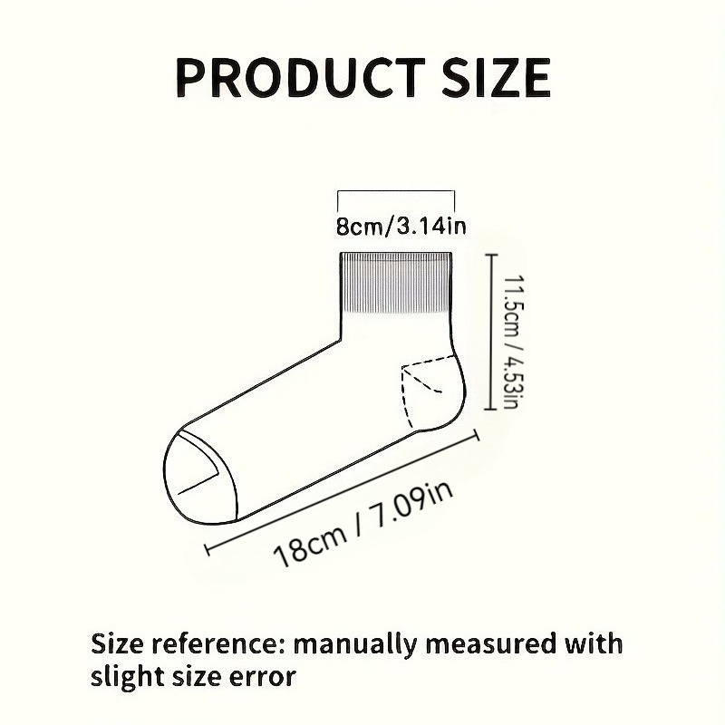 5 Pairs Women's Mid-Calf Socks, Breathable Athletic Socks