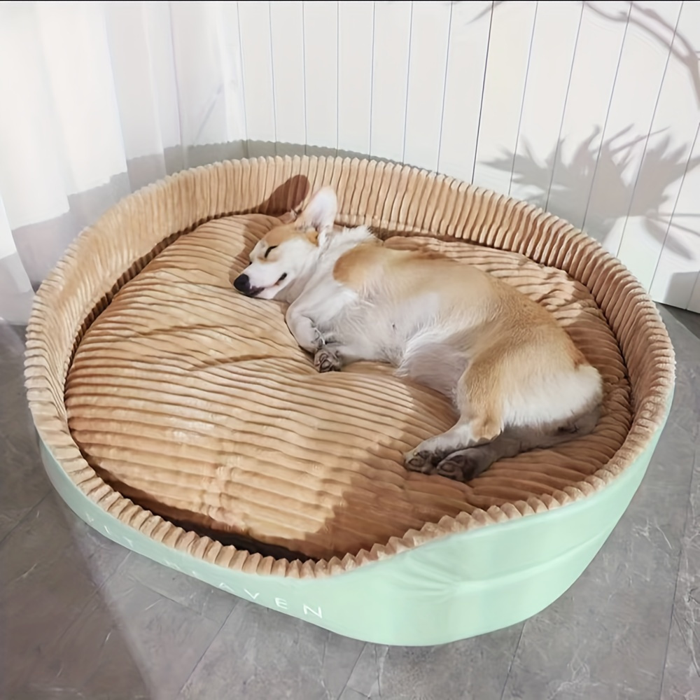 Durable& Thickened Comfort Dog Bed- All-Season for Large to Breeds, Easy Clean with Letter Print Design, Washable - Image 4