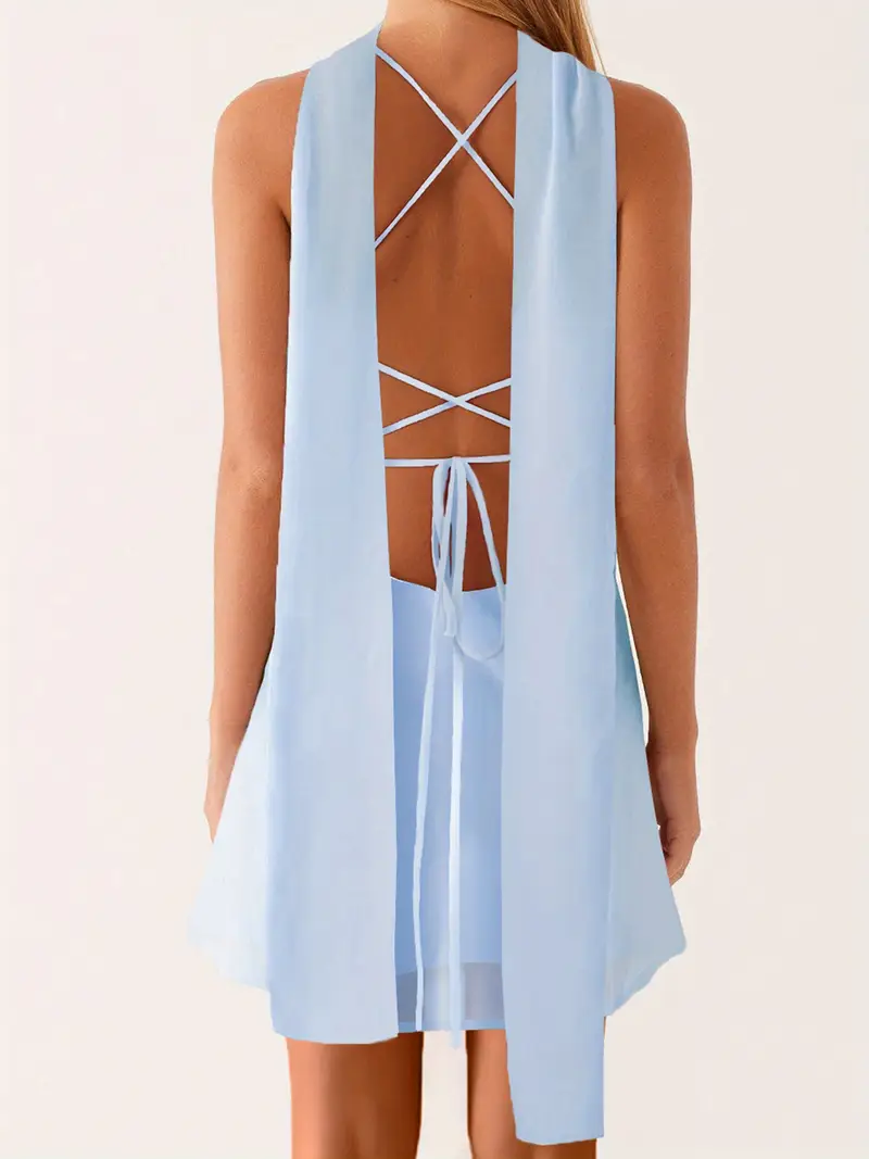 womens a line mini dress sleeveless backless cami dress - Temu womens a line mini dress sleeveless backless cami dress - Temu