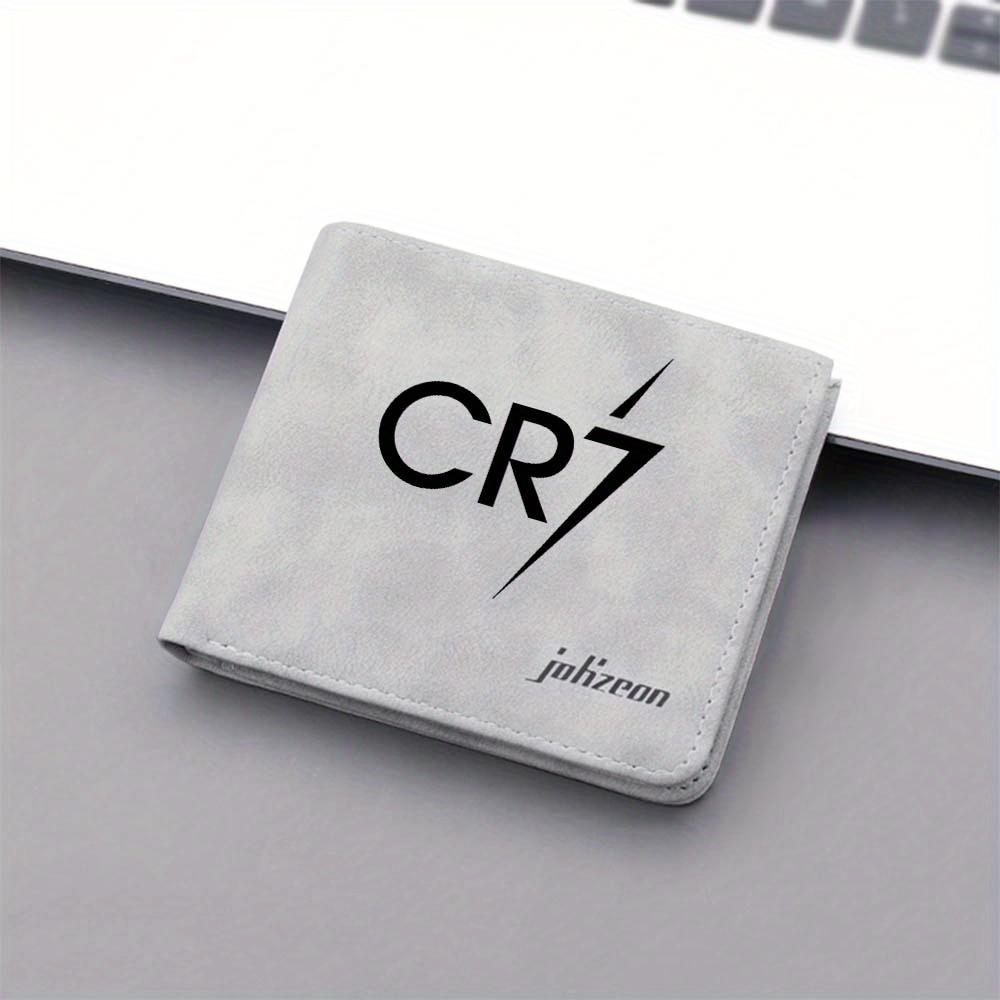 

Cr7 Pattern Large Capacity Wallet, Lightning Print Portable Card Holder, Sports Style Artistic Trend Coin Purse Fans Must Have