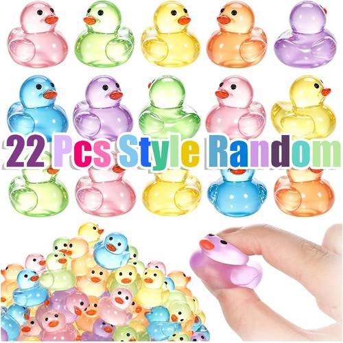 random 16 22pcs tiny squeeze mini duck mochi stress balls cute duck slow rising sensory fidget squishies party favor squishies fillers classroom prizes birthday gifts desk decor for office