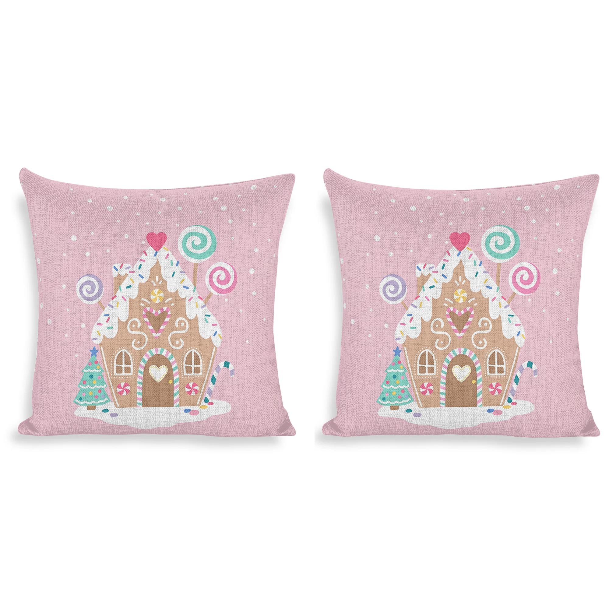 

2- Christmas , 18x18 , Theme, Washable, , Pillowcases For Sofa And