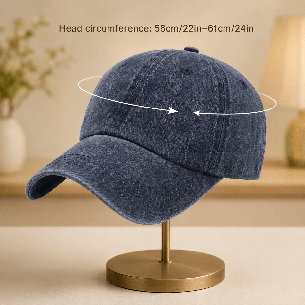 Vintage Washed Adjustable Dad Hat, Casual Unisex Outdoor Cap