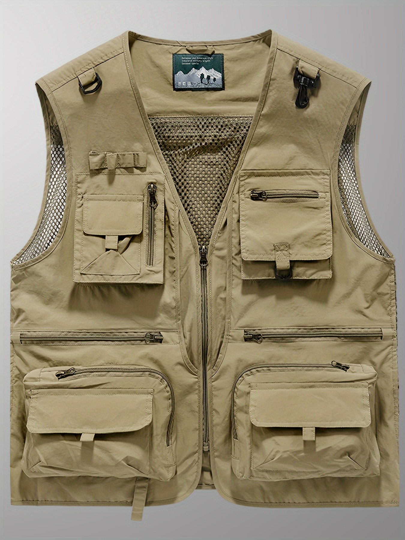 imagen del artículo chaleco táctico   de   rápido con múltiples bolsillos - chaleco utilitario de nylon unisex     para hombres como para mujeres, en  , ideal para actividades al aire libre en   y otoño | chaleco estilo táctico | chaleco con diseño de malla ventilada