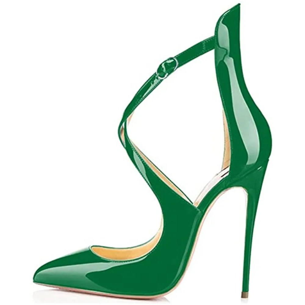 Trendy Womens Crisscross Strap Pointed Toe High Heels