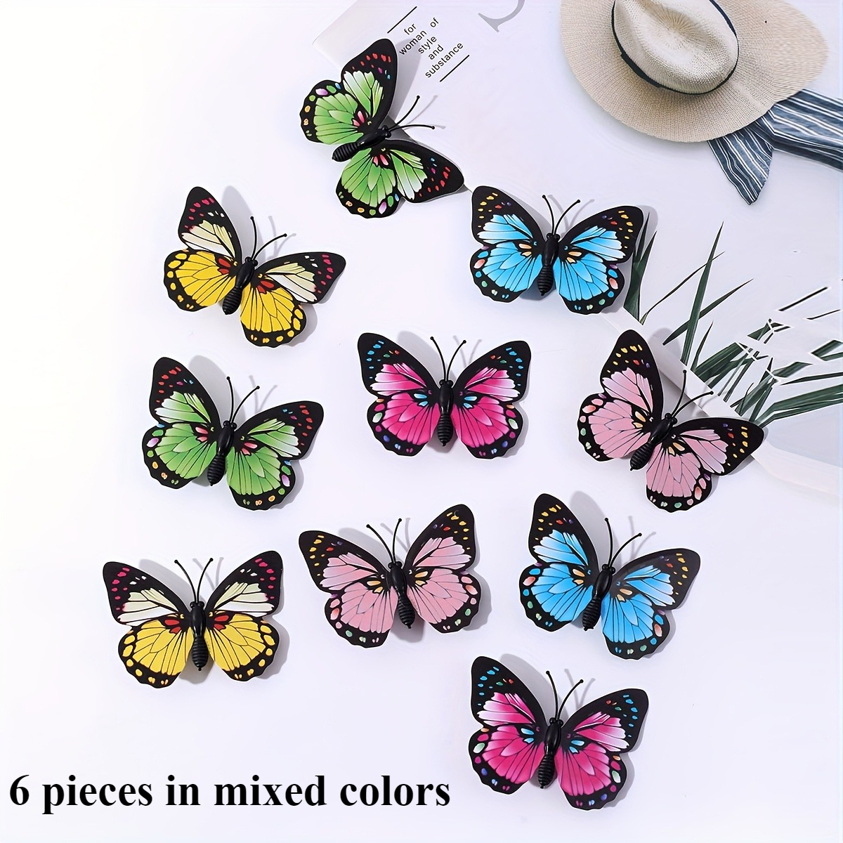 TEMU 6pcs Random Color Party Decoration Hairpin Edge Clip Dress Up Photo Hair Additions Garden Decoration