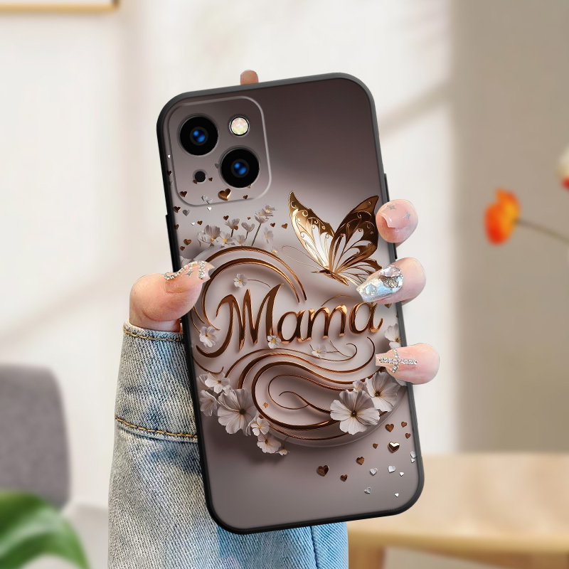 Etui za telefon - Minimalističen potiskan etui za iPhone 16 15 Pro Max 14 Plus 13 12 11 , črn, odporen na umazanijo, odporen na udarce, matiran