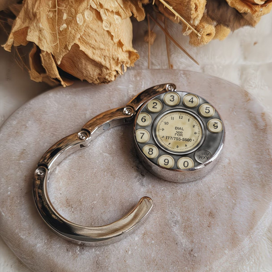 TEMU 1pc Rotary Dial Hook Telephone Hook Vintage Hook Nostalgia Hook Hanger Badge Accessories Birthday Gifts Anniversary Gifts Multi Functional