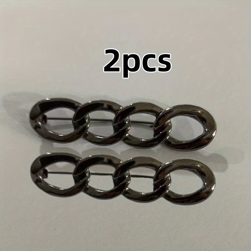 TEMU 2pcs Multi-functional Jeans Waistband Adjuster Pins, Fashionable Alloy Adjustable No-sew Button Belt, Large To Small Size Snap Fastener,
