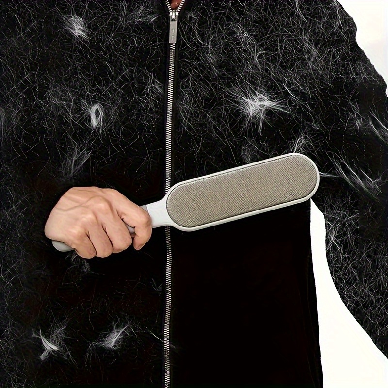 1-en-1 Eliminador Electrostático de Pelo y Polvo de Doble Cara - Tecnología Electrostática Manual Potente para Pelo de Mascotas, Pelusa, Alfombras, Muebles, Ropa y Ropa de Cama - Mango Ergonómico - Cepillo de Tela Portátil - Opción de Regalo para el Día de San Valentín