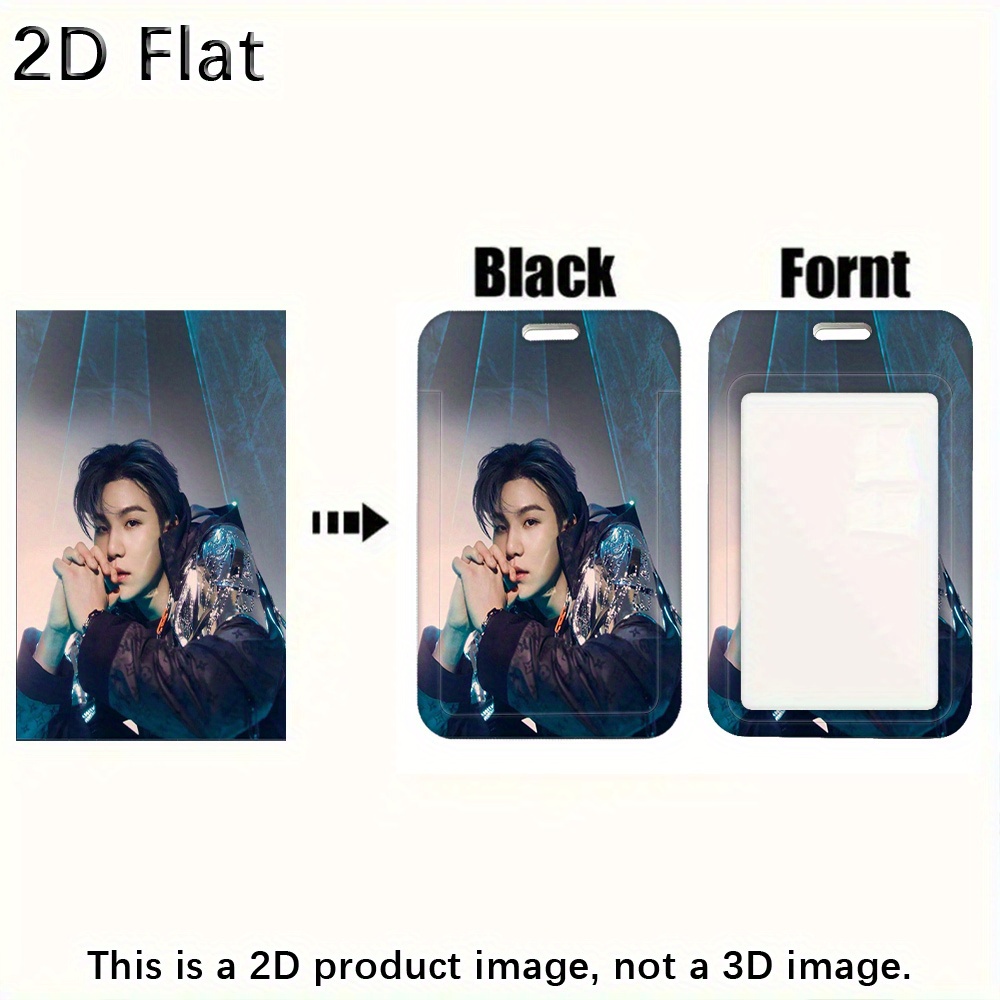 TEMU 1pc Id Card Holder With Keychain, Suitable For Bus Card Protection Case, Student Meal Card Protection Case, Holder, Door Card Holder, Office Id
