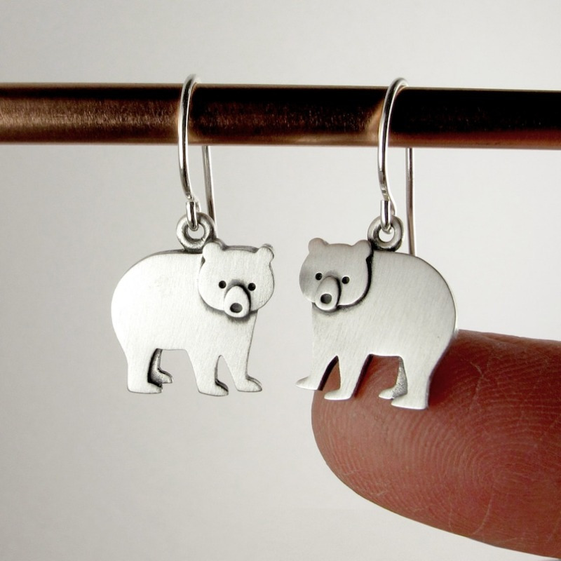 Teddy Bear Pendant Earrings for Girls