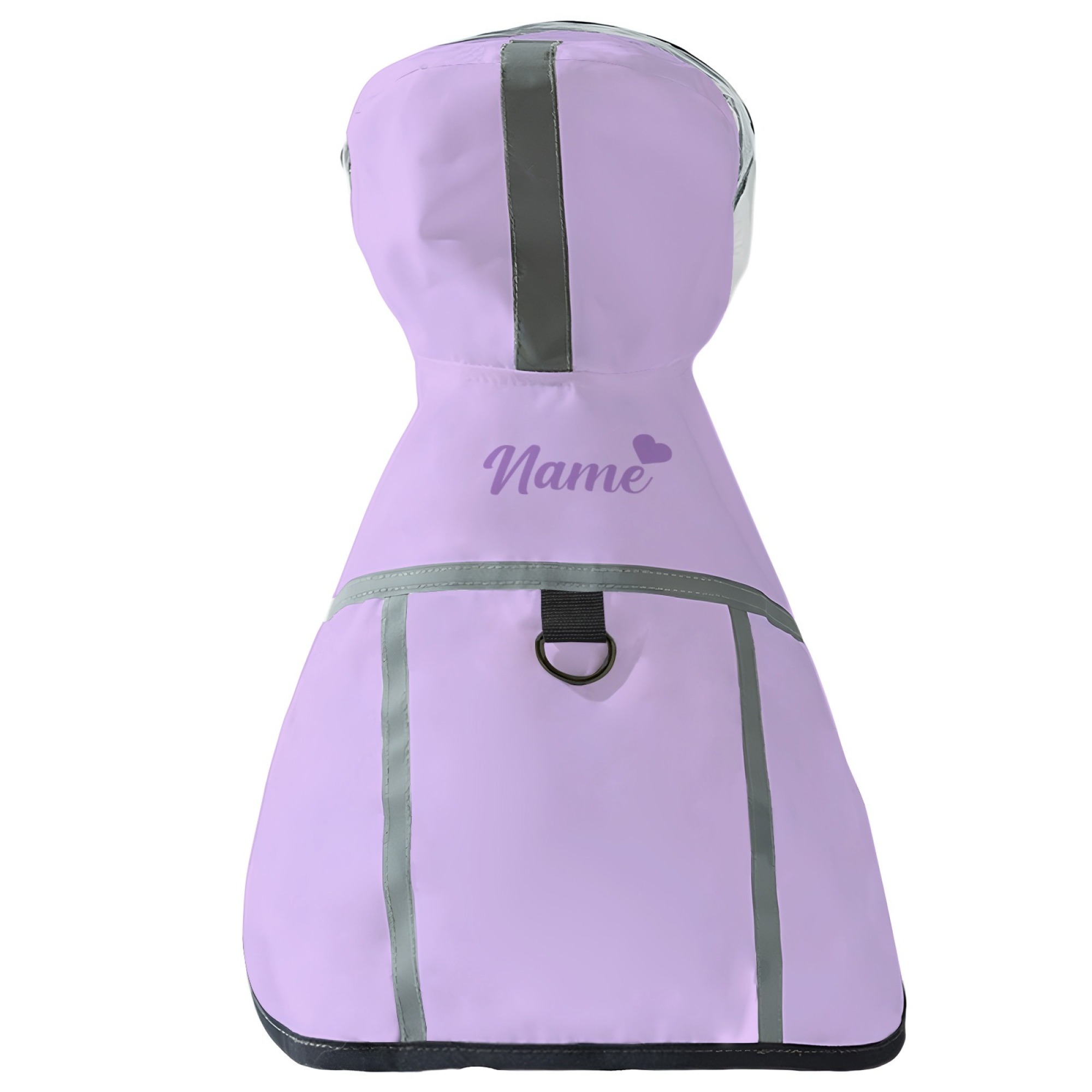Customizable Pet Raincoat with Reflective Stripes