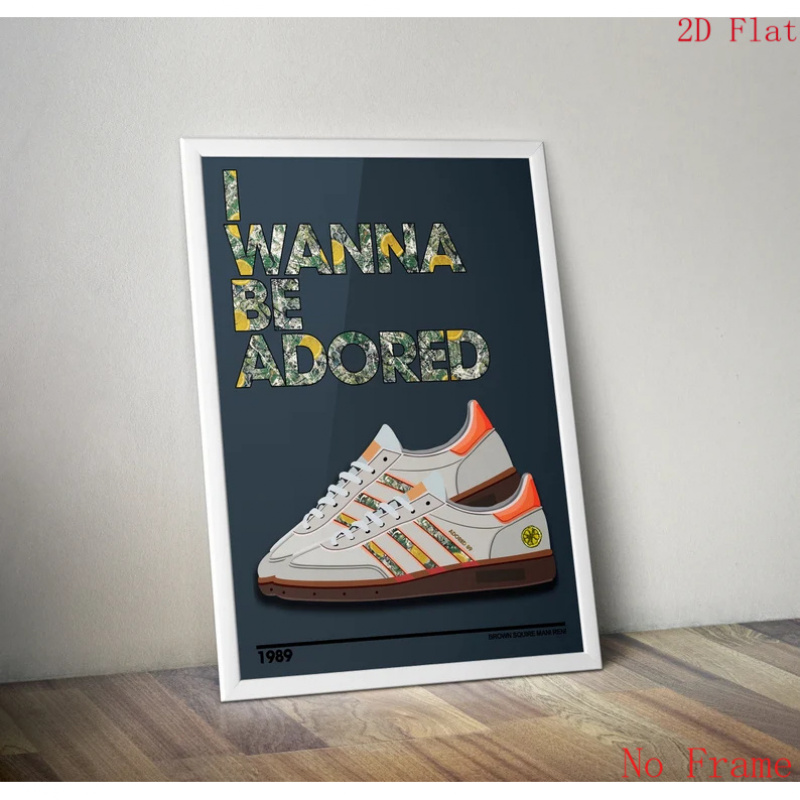 TEMU 2d Flat, 2d Flat 1/pcs Music Lyrics To Print Minimalist, Fashionable, Fun, Canvas Printed Posters, Modern Home Frameless Decorative Paintings