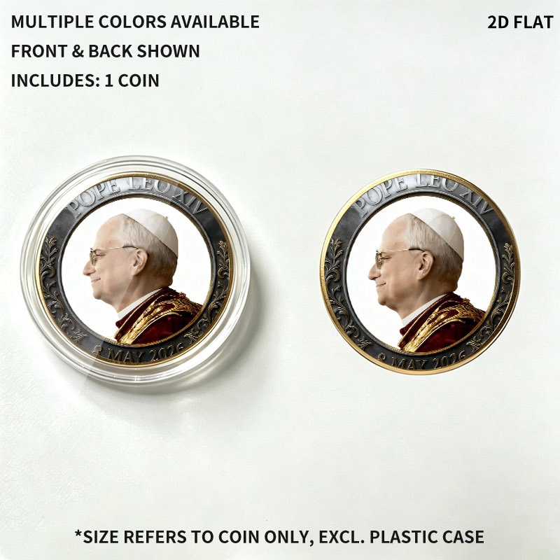 TEMU Pièce du XIV du 8 mai 2026, médaille commémorative artisanale en de fer avec bordure décorative dorée , 1 pièce, plusieurs spécifications