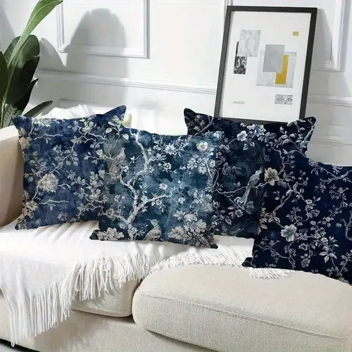 blue pillow covers sold on Temu United States