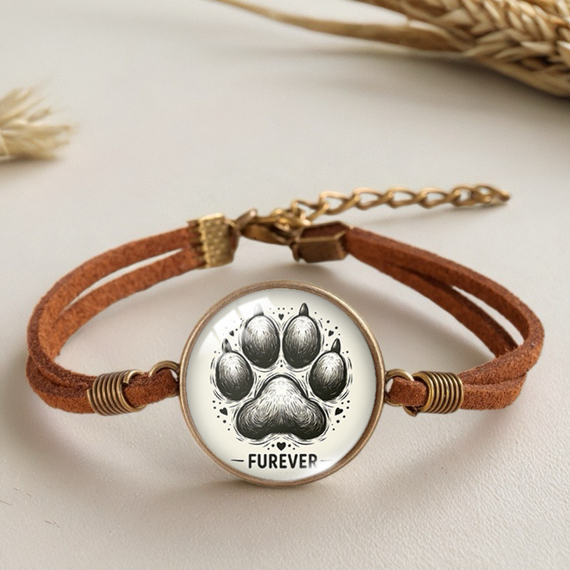 TEMU 1pc Dog Brown Bracelet Men's Fashion Bracelets
