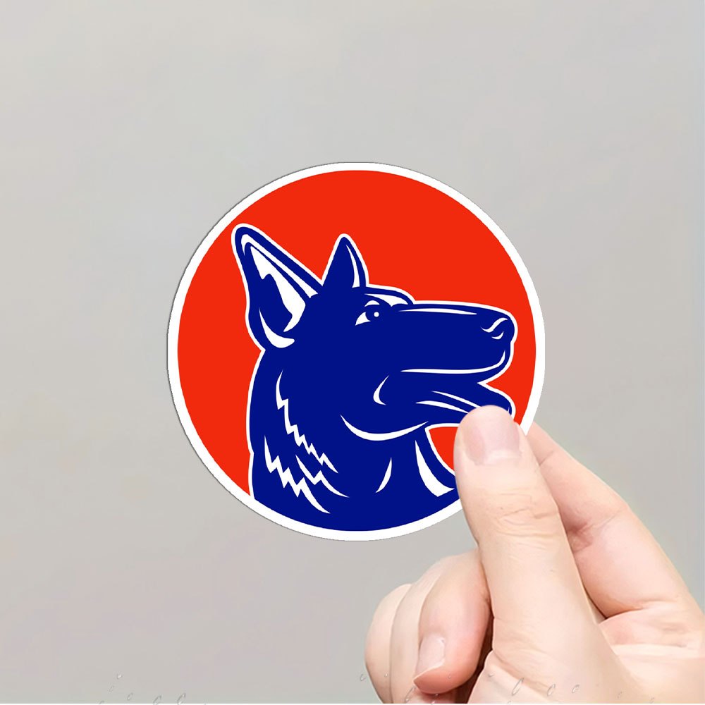Ocean Gift German Shepherd Car Decals - Pack Of 2, 10x10 Inch Realistic Dog Stickers