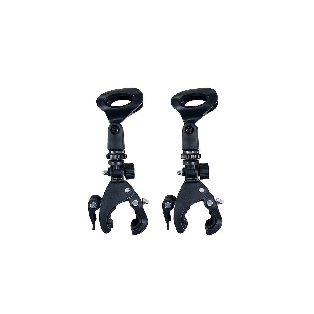 TEMU 2 Microphone Clamp Holders, Designed For Use With Microphone Stands And Drum Rims, Featuring An Adjustable Threaded Fits 5/8 To 3/8 Sizes, Along