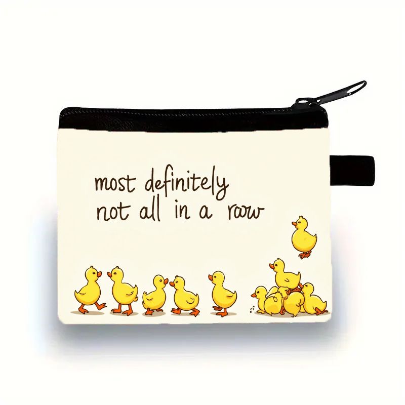 TEMU Funny Coin Purse With "most Not All In A Row" Quote, Affordable And Compact Portable Ladies Wallet, Can Hold , Cash, Cards, Keys, Lipstick,
