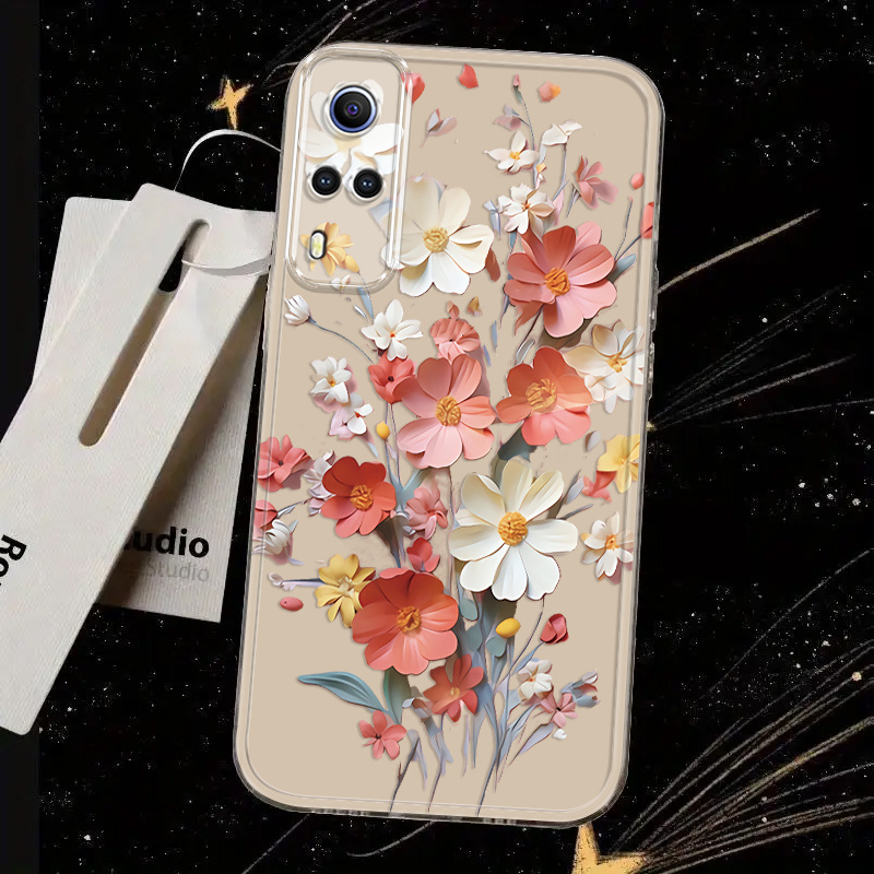 phone case suitable for vivo y53 phone case space themed transparent case couples style soft and cute trendy   creative simple   korean style anti slip popular unique exquisite durable elegant fashionable