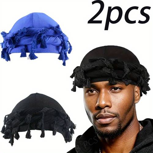 2pcs mens unisex retro twisted headscarf with satin long twisted band vintage headwear for weddings themed parties comfortable for day wear scarves suitable for men