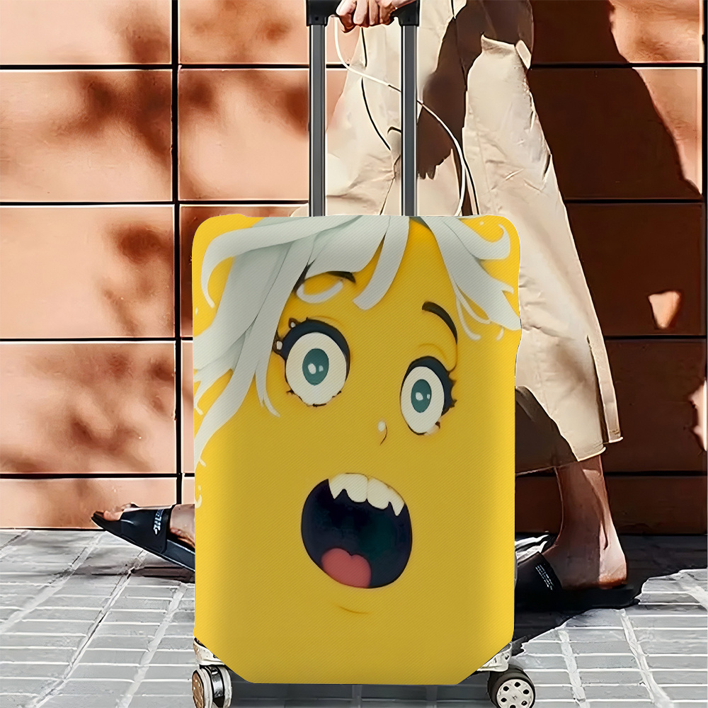 unique cartoon face print luggage cover lightweight durable Temu