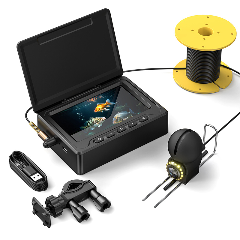 TEMU Fishing Endoscope Underwater Fish Camera 2000mah, 4.3in, 30°-150° Angle Fin, 1080p Ice Fishing Camera Underwater Portable Fish Finder Fishing