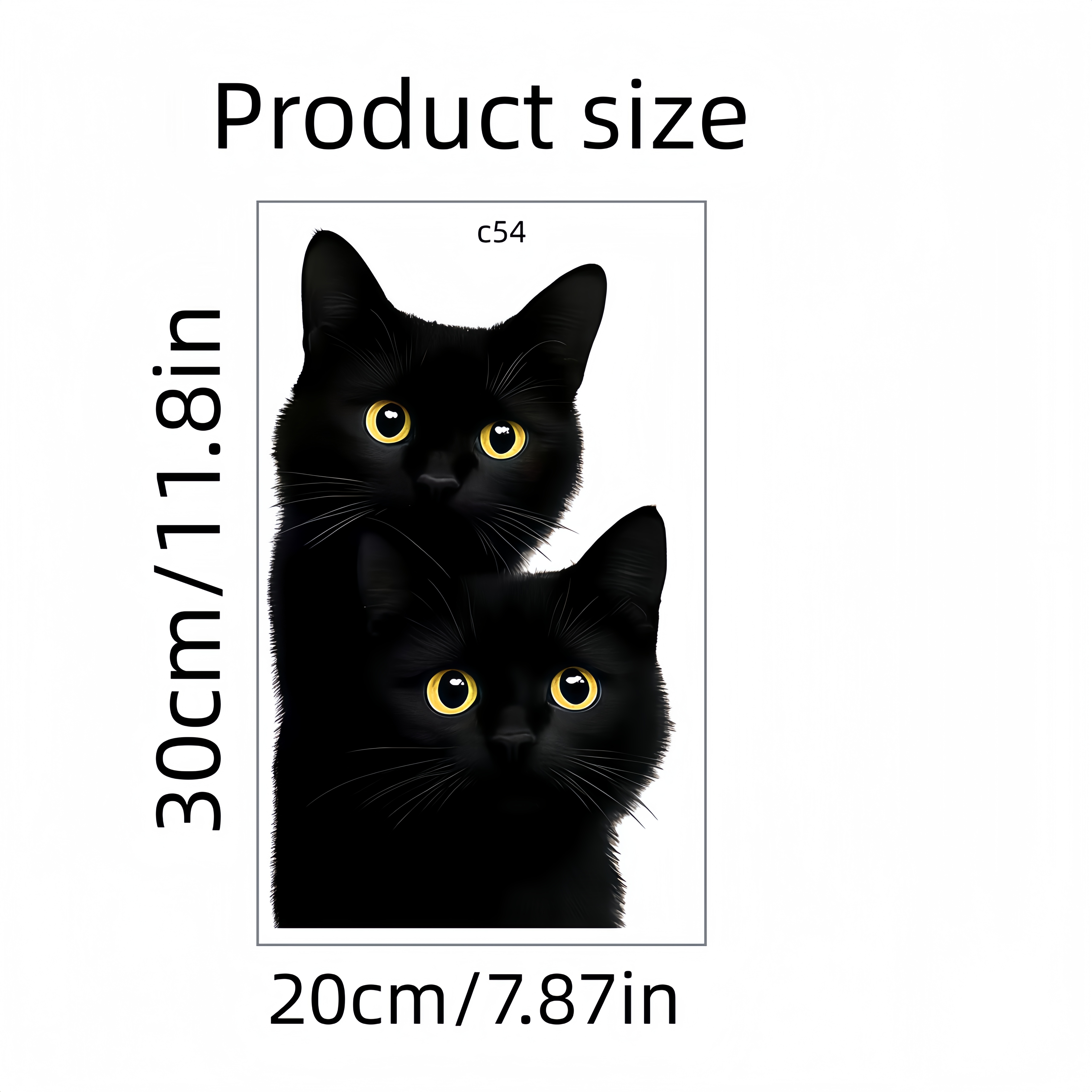 TEMU Adorable Black Cat Window Stickers - Transparent Animal Decals, Self-adhesive Vinyl Stickers, Suitable For Home And Car Decoration, Easy To