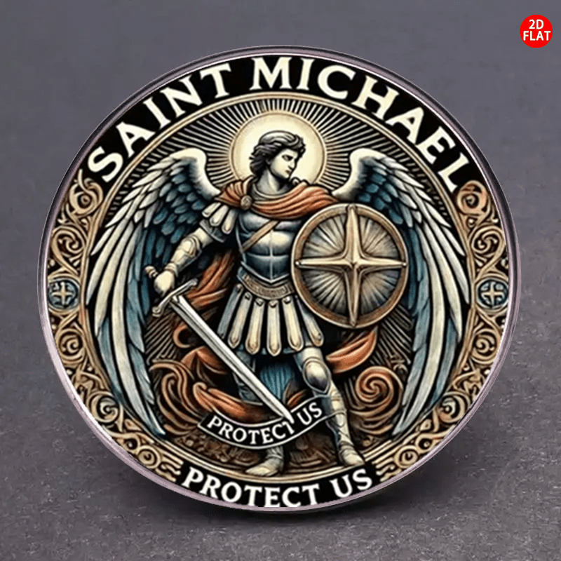 2d Flat, 2dflat 1pc Saint Brooch, Suitable For Many Occasions, Presents With A Sense Of Ceremony.